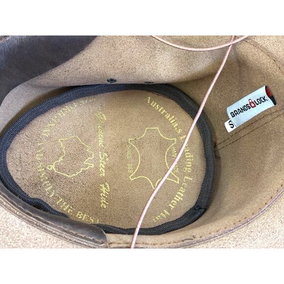 BRANDSLOCK Steerhide Leather Outback/Cowboy Hat – Australian Style (S) - Picture 5 of 5